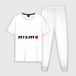 Пижама хлопковая мужская Nissan nismo, цвет: белый