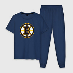 Пижама хлопковая мужская Boston Bruins, цвет: тёмно-синий