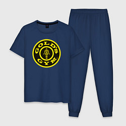 Пижама хлопковая мужская Gold's Gym, цвет: тёмно-синий