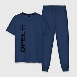 Пижама хлопковая мужская OPEL, цвет: тёмно-синий