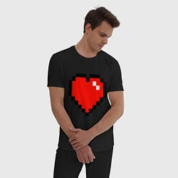 Пижама хлопковая мужская Minecraft Lover, цвет: черный — фото 2