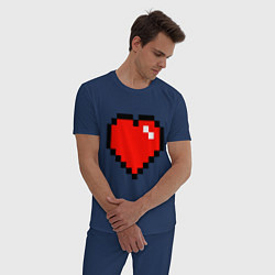 Пижама хлопковая мужская Minecraft Lover, цвет: тёмно-синий — фото 2