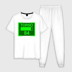 Пижама хлопковая мужская Torso 84, цвет: белый