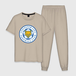 Пижама хлопковая мужская Leicester City FC, цвет: миндальный