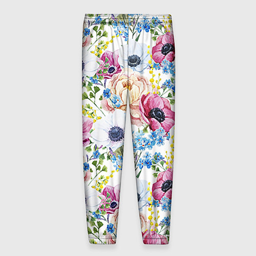 Мужские брюки Цветы и бабочки 10 / 3D-принт – фото 2