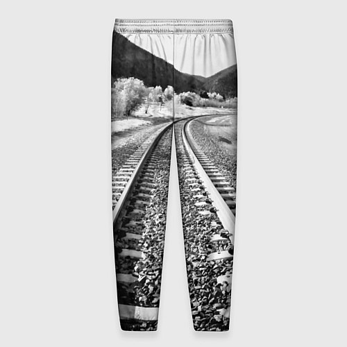 Мужские брюки Железная дорога / 3D-принт – фото 2