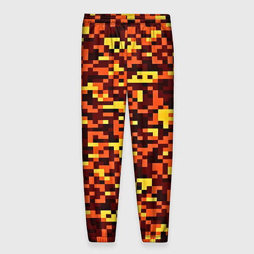 Мужские брюки Камуфляж пиксельный: оранжевый/желтый / 3D-принт – фото 2