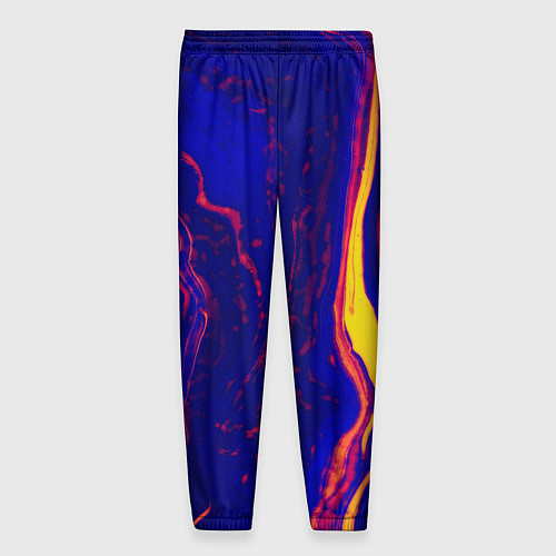 Мужские брюки Ультрафиолетовые разводы / 3D-принт – фото 2