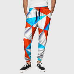 Брюки на резинке мужские Треугольники, цвет: 3D-принт — фото 2