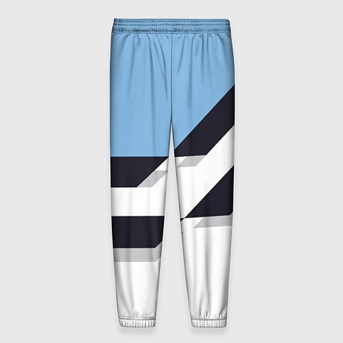 Мужские брюки Manchester City FC: White style / 3D-принт – фото 2