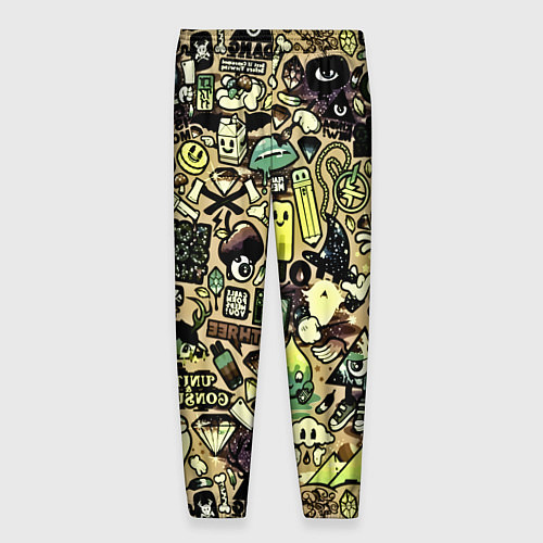 Мужские брюки Стикер бомбинг / 3D-принт – фото 2