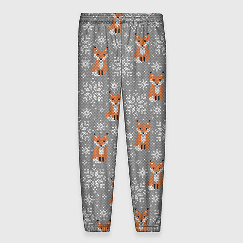 Мужские брюки Зимние лисицы / 3D-принт – фото 2