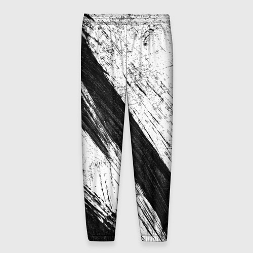 Мужские брюки Белый и черный / 3D-принт – фото 2