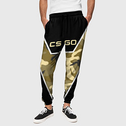 Брюки на резинке мужские CS:GO Khaki Camo, цвет: 3D-принт — фото 2