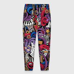 Мужские брюки Music collage