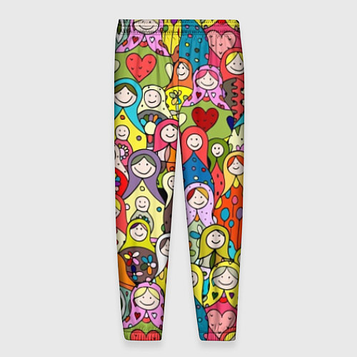 Мужские брюки Весёлые матрешки / 3D-принт – фото 2