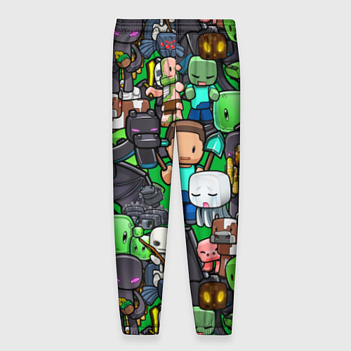 Мужские брюки Жители Майнкрафт / 3D-принт – фото 2