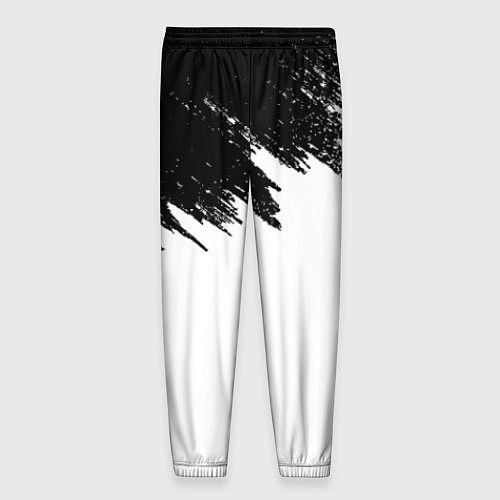 Мужские брюки BTS: White & Black / 3D-принт – фото 2