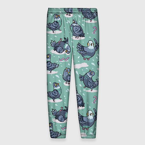 Мужские брюки Голуби и червяки / 3D-принт – фото 2