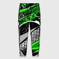 Мужские брюки Black and green corners