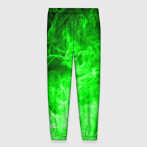 Мужские брюки ОГОНЬ GREEN NEON / 3D-принт – фото 2