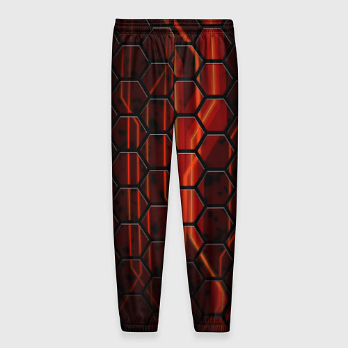 Мужские брюки Огненные соты / 3D-принт – фото 2