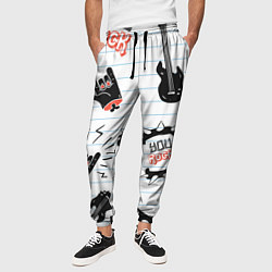 Брюки на резинке мужские Ты рокер, цвет: 3D-принт — фото 2