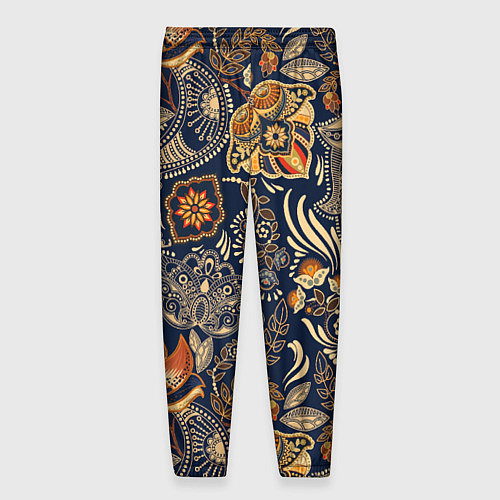 Мужские брюки Узор орнамент цветы этно / 3D-принт – фото 2