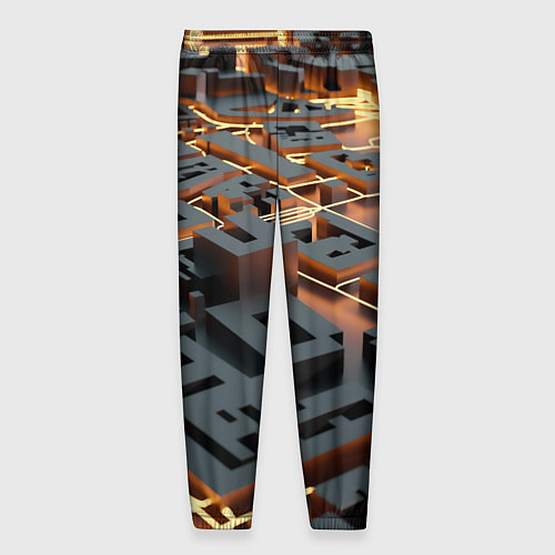 Мужские брюки 3D абстрактная схема / 3D-принт – фото 2