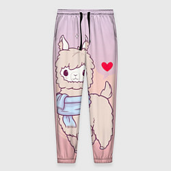 Брюки на резинке мужские Альпака, цвет: 3D-принт