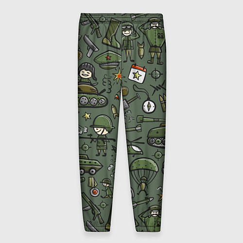 Мужские брюки Военные атрибуты / 3D-принт – фото 2