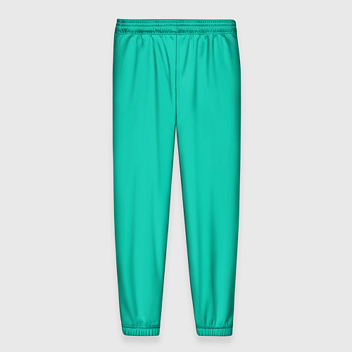 Мужские брюки Бискайский зеленый без рисунка / 3D-принт – фото 2