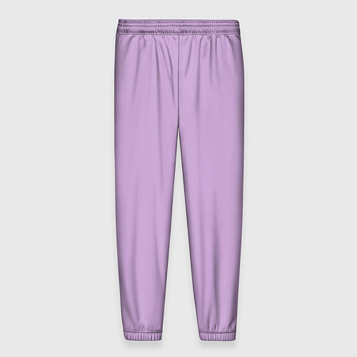 Мужские брюки Глициниевый цвет без рисунка / 3D-принт – фото 2