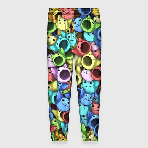 Мужские брюки Цветные Поп Котики / 3D-принт – фото 2