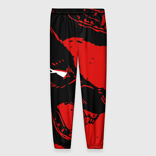 Мужские брюки Красный волк 3D / 3D-принт – фото 2