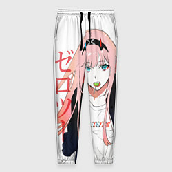 Брюки на резинке мужские Zero Two, Darling in the Franx, цвет: 3D-принт