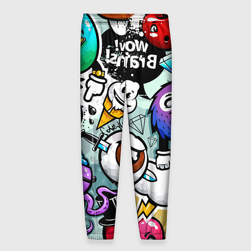 Мужские брюки Граффити / 3D-принт – фото 2