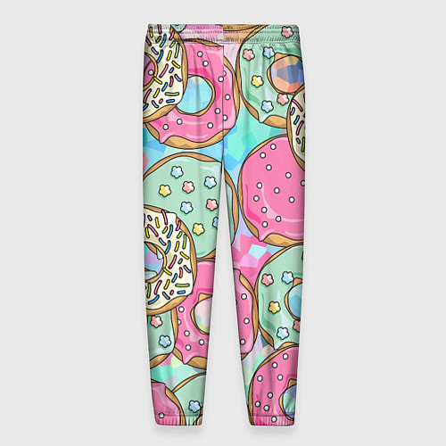 Мужские брюки РазНоцветные Пончики / 3D-принт – фото 2
