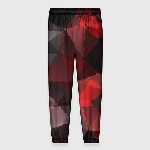 Мужские брюки Серо-красная абстракция / 3D-принт – фото 2