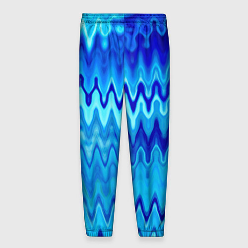 Мужские брюки Синий-голубой абстрактный узор / 3D-принт – фото 2