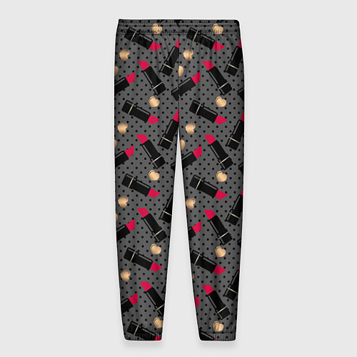 Мужские брюки Красная Губная помада / 3D-принт – фото 2