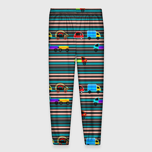Мужские брюки Детский полосатый узор / 3D-принт – фото 2