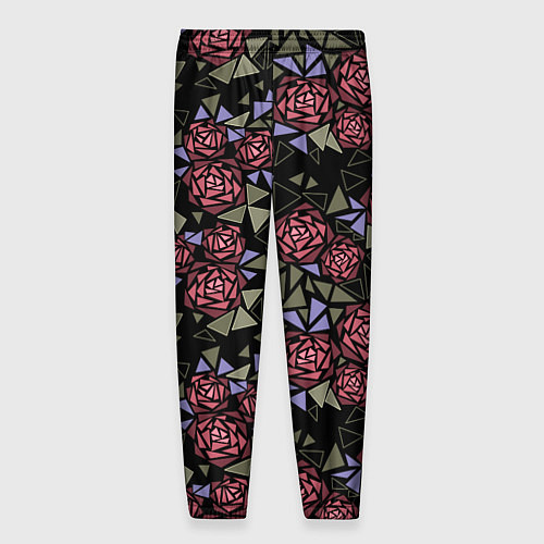 Мужские брюки Цветочная мозаика / 3D-принт – фото 2