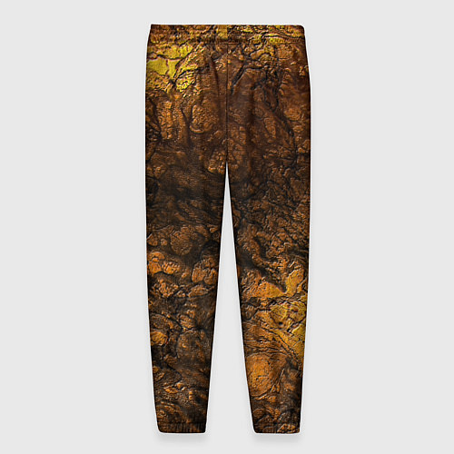 Мужские брюки Желто-черная текстура камня / 3D-принт – фото 2