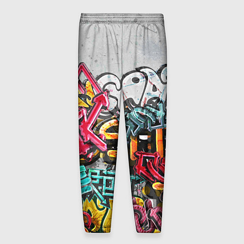 Мужские брюки Graffiti on the wall / 3D-принт – фото 2