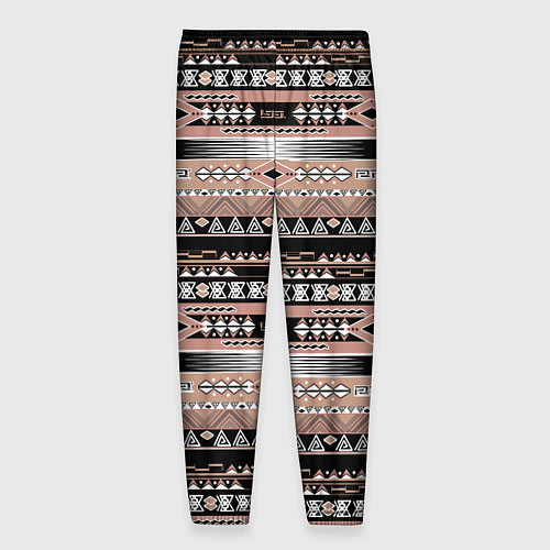 Мужские брюки Полосатый этнический орнамент / 3D-принт – фото 2