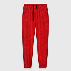 Мужские брюки Ярко-красный мраморный узор