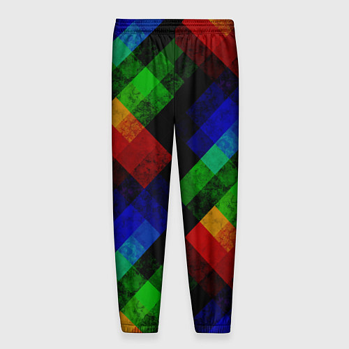 Мужские брюки Разноцветный мраморный узор / 3D-принт – фото 2