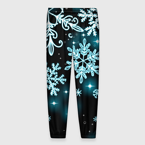 Мужские брюки Космические снежинки / 3D-принт – фото 2
