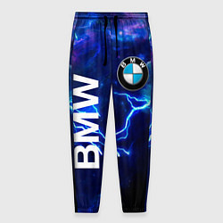 Брюки на резинке мужские BMW Синяя молния, цвет: 3D-принт